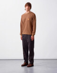 Tričko Service Works Waffle Contrast Thermal LS Tee Brown/Yellow