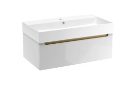 Koupelnová skříňka s umyvadlem Naturel Stilla 80x30x45 cm bílá STILLAD08005U2 STILLAD08005U2
