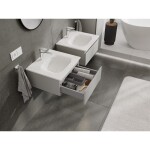 MEXEN/S - Orio koupelnová skříňka 50 cm s umyvadlem Vela, 1 šuplík, šedá mat/bílá mat 91A10-05023-1-BF62-W23M01