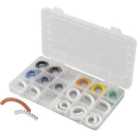 TRU COMPONENTS ECMKS-2 označovací klip na kabely Otisk (Kabelový značkovač) 0 - 9, L, N, R, S, T, PE, +, - Rozsah vnějšího průměru 2 do 5 mm