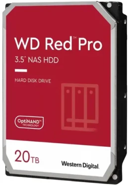 WD Red 20TB / HDD / 3.5" SATA III / 7 200 rpm / 512MB cache / pro NAS / 5y (WD201KFGX)
