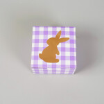 Cake star Velikonoční krabička kostka fialová 10x10x6,5 cm