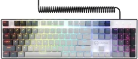 Lorgar Azar 514 bílá / Mechanická herní klávesnice / US layout / kabel USB-A - C / RGB podsvícení / 18 režimů (LRG-GK514W-US)