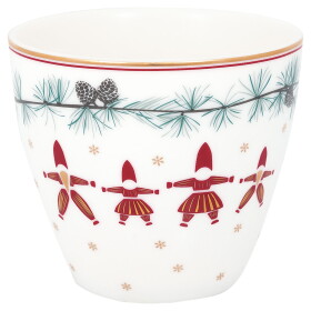 GREEN GATE Latte cup Juana White 300 ml, bílá barva, porcelán 300ml