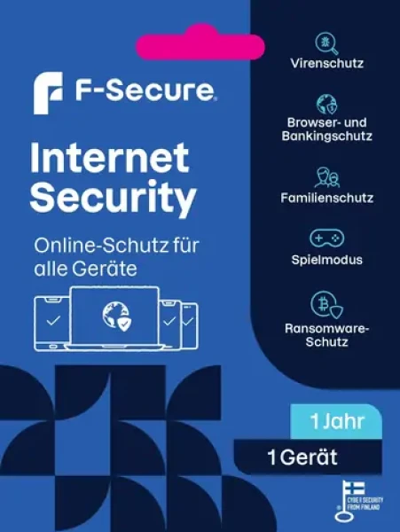 F-Secure Internet Security 1 zařízení, 1 rok / Antivirový software / Elektronická licence (6430052577214)