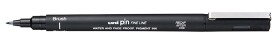 UNI PIN BR štětcový popisovač černý uni pin brush br černý štětcový liner voděodolný světlostálý super ink na kreslení psaní linkování stínování akvarel