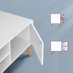 Konferenční stolek 120x40x49cm, mdf, bílá, AKF-E1146 WT
