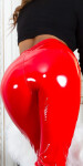 Sexy latexové kalhoty red S