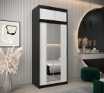 Šatní skříň Abi T1 s nástavcem Barva korpusu: Bílá, Rozměry: 250 cm, Dveře: Dub artisan