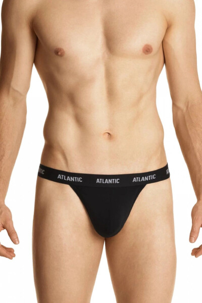 Pánská tanga 1572 black - Atlantic černá S