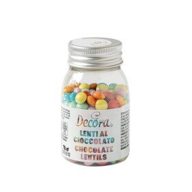 Decora čokoládové mini lentilky barevné (80 g)