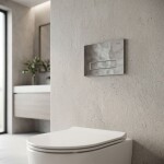 REA - Podomítkový Instalační Set Slim 024N pro WC s Tlačítkem HD Chrome KPL-E1561