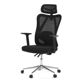 Kancelářská židle, houpací mechanismus, černá síťovina, KA-R216 BK