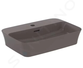 IDEAL STANDARD - Ipalyss Umyvadlo na desku, 550x380 mm, s přepadem, otvor pro baterii, slate grey E2077V5