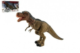 Dinosaurus tyranosaurus chodící plast 40 cm na baterie se světlem se zvukem