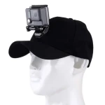 Puluz kšiltovka s držákem pro akční kamery černá / Kšiltovka / univerzální úchyt / GoPro, DJI, Insta360 (PU195)