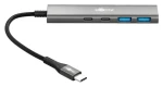 Goobay 76563 Slim šedá / USB hub / 4-portový / USB-C / USB-A / 5 Gbit/s (76563)