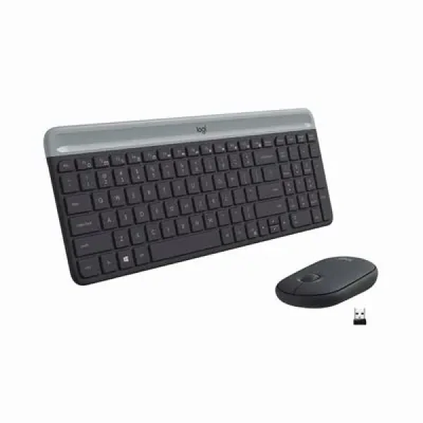 Rozbaleno - Logitech Slim Wireless Combo MK470 DE černá / bezdrátová sada klávesnice a myši / DE verze / rozbaleno (920-009188.rozbaleno)