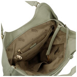 Elegantní dámská koženková kabelka na rameno Mandy, světle zelená