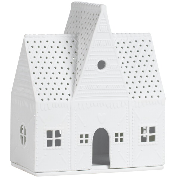 Räder Porcelánový svícen Gingerbread House Large, bílá barva, porcelán