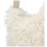 Stylová dámská plyšová kabelka do ruky Oresti, krémová