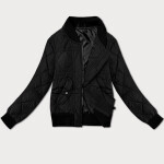 Krátká černá dámská bunda typu bomber J Style (16M9227-392) odstíny černé M (38)
