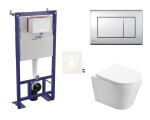 Cenově zvýhodněný závěsný WC set SAT do lehkých stěn / předstěnová montáž + WC SAT Infinitio SIKOSSIN21 SIKOSSIN21