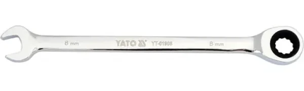 YATO YT-01908 / Klíč očkoplochý ráčnový 8 mm / 141 mm (YT-01908)