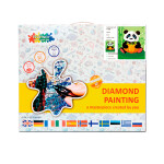 Antistresové omalovánky TSvetnoy TSvetnoy, X008e, Diamond painting - diamantové malování, 17 x 22 cm, Pandička s dýní