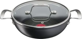 Tefal Unlimited All In One černá nepřilnavá titanová pánev s pokličkou 26 cm