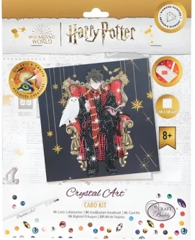 CRYSTAL ART Pohlednice Harry Potter a Hedvika