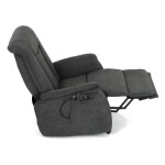Polohovací křeslo, elektrické kabelové ovládání, šedá, látka, TV-L8963 GREY2