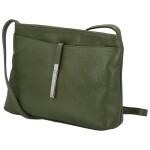 Trendy dámská kožená crossbody Simona, tmavě zelená