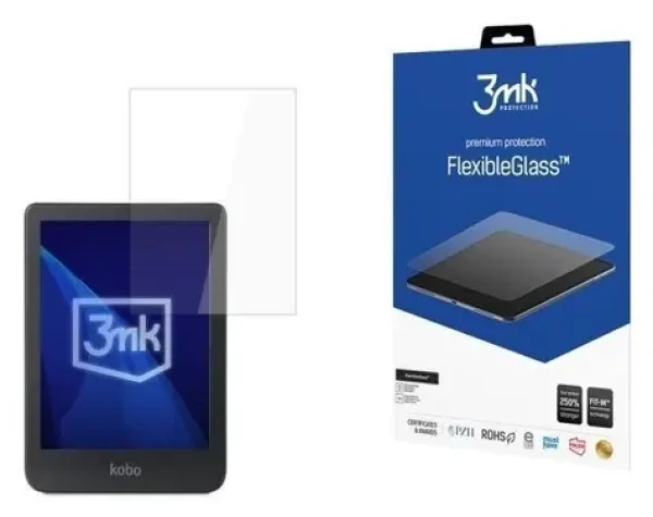 3mk FlexibleGlass pro Kobo Clara Colour 6" / Hybridní sklo / 7H / antibakteriální (5903108657914)