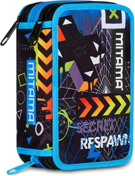 MITAMA Triplo CyberPlay / Školní penál / třípatrový / 47 ks školních potřeb (64863)