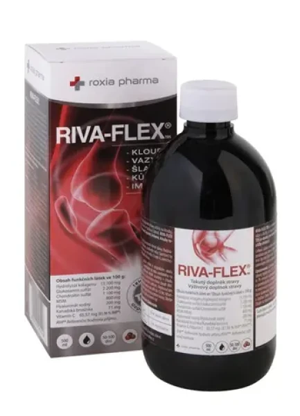 Roxia Pharma RIVA-FLEX 500ml / doplněk stravy s antioxidanty pro klouby | vazy | šlachy | kůži a imunitu (RF-01)