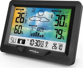 GreenBlue GB540N / Meteostanice / bezdrátová / barevný displej / DCF (26)