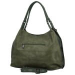 Módní dámská koženková kabelka na rameno Nives, tmavě zelená