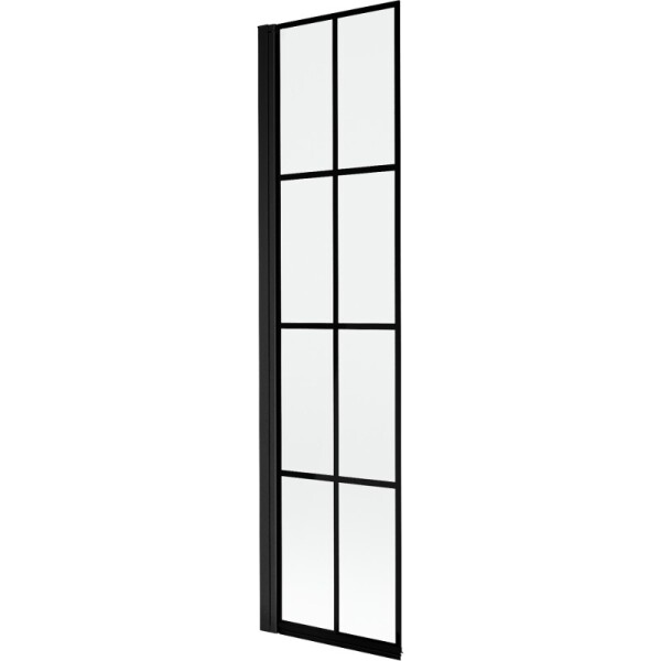 MEXEN - MIST vanová zástěna 50x150 cm 6mm 1-s, černá, dekor, levá 8A9-050-001-70-77-L