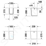 DURAVIT - ME by Starck Polosloup pro umyvadlo ME by Starck 071945, s WonderGliss, alpská bílá 08584100001