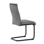 Židle jídelní, šedý samet, černá pohupová podnož