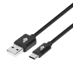 TB Kabel USB-A - USB-C černý / Kabel USB-C / opletený / 1,5 m (AKTBXKUCSBA150B)