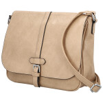 Trendy dámská koženková crossbody kabelka Relinda, béžová