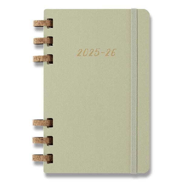 Diář Spiral Moleskine 2025-26 Academic - tvrdé desky - L, světle zelený
