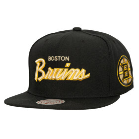 Mitchell & Ness Pánská kšiltovka Boston Bruins NHL Cream Script Snapback