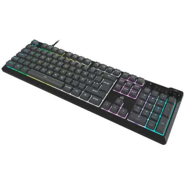 Corsair K55 CORE RGB černá / Herní klávesnice / membránová / DE layout / 10zón. RGB / USB (CH-9226D65-DE)