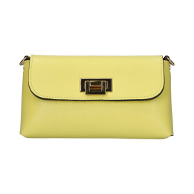 Stylová dámská kožená crossbody kabelka Clara, žlutá