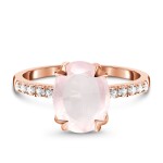 Emporial prsten 14k zlato Vermeil GU-DR10789R-ROSEGOLD-ROSEQUARTZ-TOPAZ Velikost: 7 (EU: 54-56)