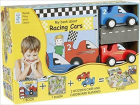My Little Book about Racing Cars (Book, Wooden Toy 16-piece Puzzle)