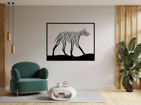 Strom života doga dekorace na zeď Rozměr (cm): 38 x 29, Dekor: Černá